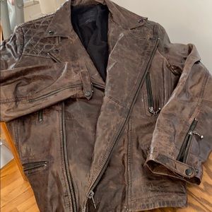 Men’s AllSaints Leather Biker Jacket
